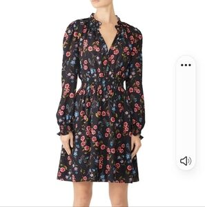 Kate Spade New York Floral Black Dress
